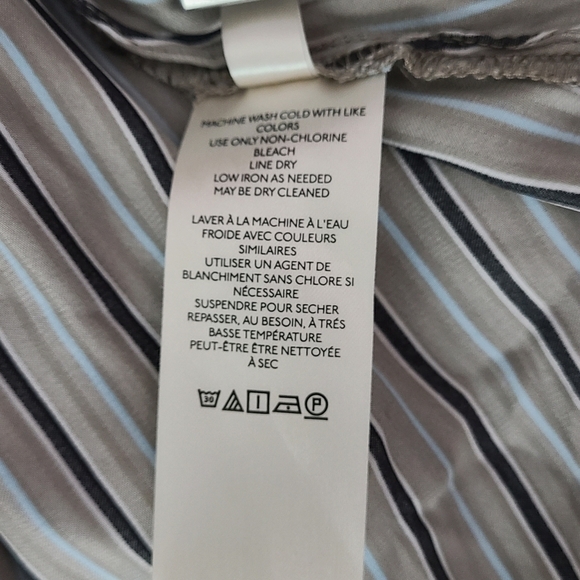 Free PEOPLE Arlo Striped Plunging Neckline Long Sleeve Wrap Blouse Size XS - Picture 15 of 16